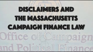 Campaign communications and disclaimers