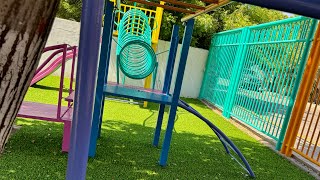 🌿 Instalación de pasto sintético en área de juegos - Jardín de niños 🏫🛝⚽️👦🏻👧🏻💚🍃✨ #youtube #video