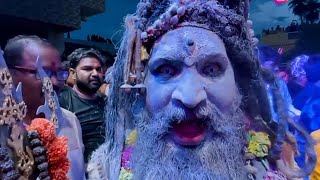 Titlagarh railway station Ganesh puja visarjan aghori Baba Shiva tandav Mahakal dance 2022🔥🔥🔥