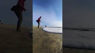 Dodging waves at Allepy Beach |insta360 | Kerala India |