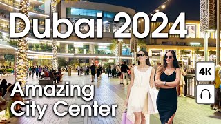 Dubai 🇦🇪 Amazing City Center, Burj Khalifa [ 4K ] Walking Tour Compilation