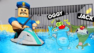 WATER BARRY'S PRISON RUN! New Scary Obby (#Roblox) With Oggy And Jack