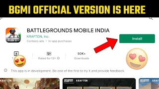 🤩 Finally BGMI Official Version On Playstore - Battlegrounds Mobile India Official Version