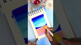 Easy Scenery Drawing  #drawbasket #painting #brushpens #easydrawing