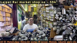 ALL DC motors,Gear motors,Air pump,Water pump,IR sensor,Module, Drone parts, & All robortic parts .