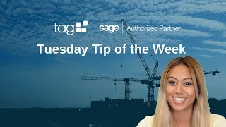 Tuesday Tip | Sage Construction and Real Estate Software | Software Implementation