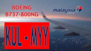 TRIP REPORT | Malaysia Airlines Boeing B737-800 MH2584 KL Int'l T1 ✈ Miri MYY | + MH Golden Lounge