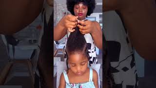 Easy back to school hairstyle on natural hair. Kids hairstyle 😻