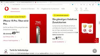 Geiler (Deal) GigaMobil M mit unbegrenzten Datenvolumen bei Vodafone für 39.99 € im Monat