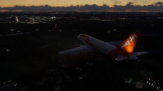 Smooth Sunset Arrival into London Gatwick RWY 26L (EGKK) | Fenix A319 CFM | MSFS