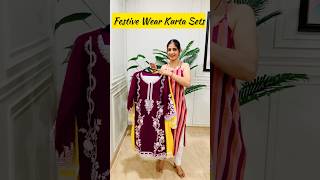 festive wear kurta sets 😍 #shorts #festivewear #viral #youtubeshorts #diwali #fashion #viralvideo