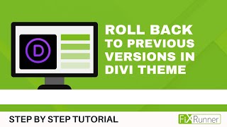 How To Rollback To Previous Version In Divi