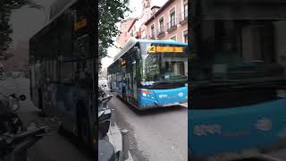 Man Nl 313F GNC en la linea 23 con destino Villaverde Cruce cerca de la parada La Latina EMT Madrid