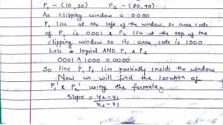 COHEN SUTHERLAND LINE CLIPPING ALGORITHM   WITH EXAMPLE