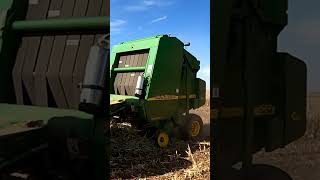 Making Round Bales!  #johndeere #tractor #youtubeshorts