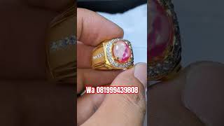 Ruby burma belang est 7crt ring perak handmade / gemstone / batu permata / jewelry