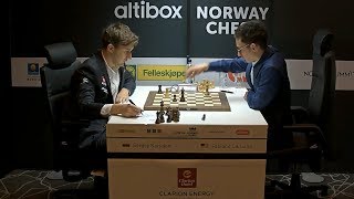 SERGEY KARJAKIN VS FABIANO CARUANA - NORWAY CHESS 2017 ROUND 5