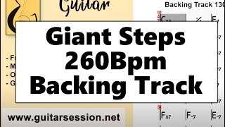 Giant Steps backing track 260bpm play along rapide!