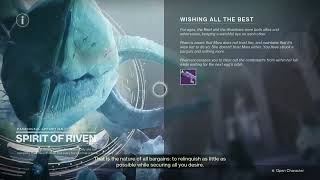 Destiny 2:Season of the Wish : Wishing All the Best: Talk to Riven (Week 1)