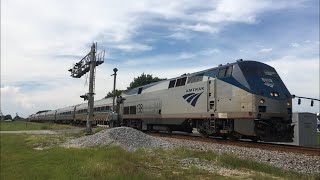 Amtrak P090 passes thru Goose Creek,SC FT. Hornshow