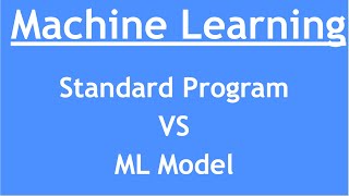 Intro to AI & ML - Part 2 : What is Machine Learning? | Standard Program VS Machine Learning Model