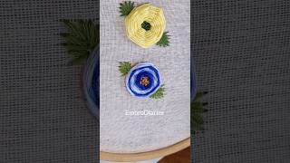 Stem stitch flower hand embroidery design for beginners #handembrodery