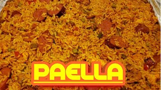 Non-authentic Chicken & Sausage Paella (Easy School week Meal)