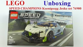 LEGO SPEED CHAMPIONS Koenigsegg Jesko set 76900 - Unboxing