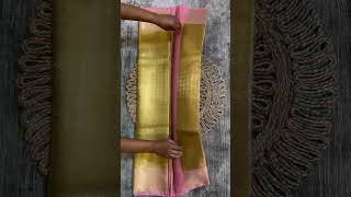 *Rani Mukherjee  mam nspired*  Kanjiwarm gold tissue design saree Latest pink border*price 999 +$