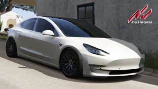 Assetto Corsa - Tesla Model 3 (Test Drive) [HD]