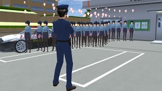 Police Training Gone Wrong 😱 : Exclusive Sakura Play with XavieyBA #sakuraschoolsimulator #viral