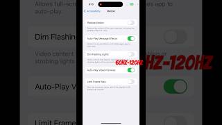 How to change from 60hz to 120hz iPhone 14 pro