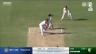 Washington Sundar No look of ball six vs Australia // Test cricket six in style