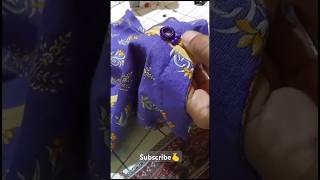 Hand Embroidery||Easy mirror work #diy #embroidery #shortfeed #shorts #viral #tassel #latkan #fyp