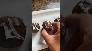 Peanut butter chocolate truffles #chocolate #peanutbutter #yummy #shortsviral