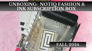 Unboxing: NOTIQ Fashion & Ink Fall 2024 Subscription Box | Stationary Haul