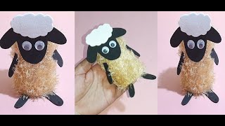 How to make a sheep for kids/crafts for kids/أسهل وأسرع طريقه لعمل خروف عيد الأضحى للأطفال