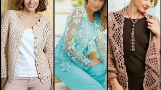 Exclusively Gorgeous latest designs of crochet jackets /  Cardigans/ granny Square Cardigan American