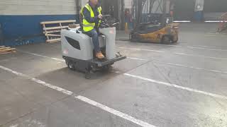 Nilfisk SR1105 ride on sweeper - warehouse cleaning