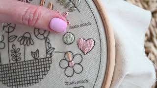 10 Step Embroidery Kit- Satin Stitch