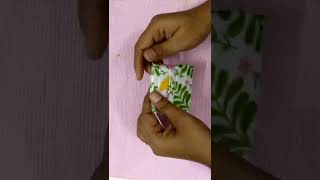 diy mini gift bags from mask/face mask pouch/face mask purse #shorts #bestoutofwaste #reuse