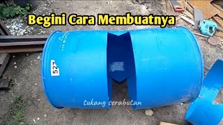 cara pemotongan drum untuk keranjang