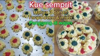 Berawal dari 3 bahan aja || kue semprit susu renyah tanpa oven & mixer