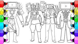 SKIBIDI TOILET / TITAN CAMERAMAN & TITAN SPEAKERMAN & TITAN TV MAN / Coloring Pages / NCS MUSIC