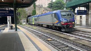 Italian E464 class locomotive with a commuter train