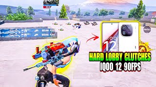 Hard Lobby Clutches 💥IQOO 12 SMOOTH + 90FPS PUBG / BGMI TEST 2023⚡5 FINGER GAMEPLAY