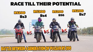 pulsar rs 200 bs3 vs pulsar rs 200 bs4 vs Pulsar rs 200 bs6 vs Pulsar rs 200 bs7 | quad battle 😱