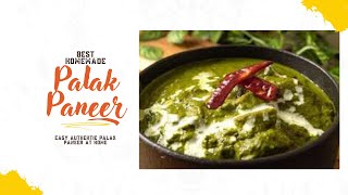 🍃 Enjoy the Creamy Goodness of Palak Paneer! 🍃