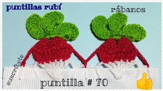 puntilla # 70 rábanos       puntillas rubí