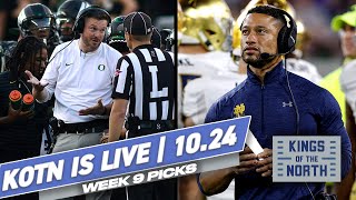 Oregon-Illinois, Ohio State-Nebraska, Penn State-Wisconsin Week 9 Picks | Can Navy beat Notre Dame?